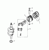 CRANKSHAFT & PISTON - 4 Strok For F2.6BM